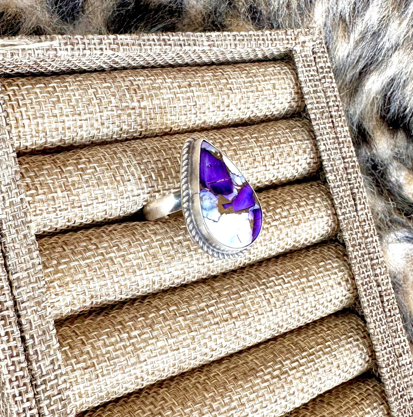 Violet Rose Ring Adjustable