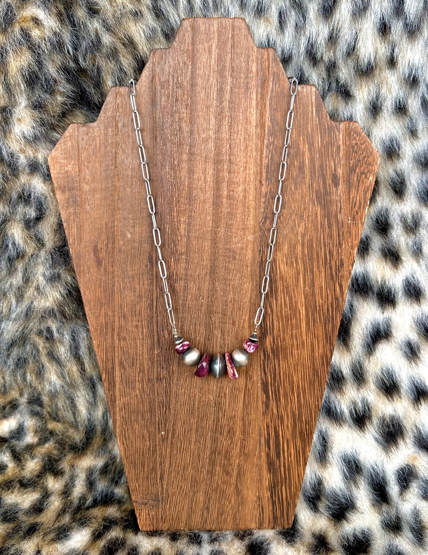 Purple Spiny Bar Necklace