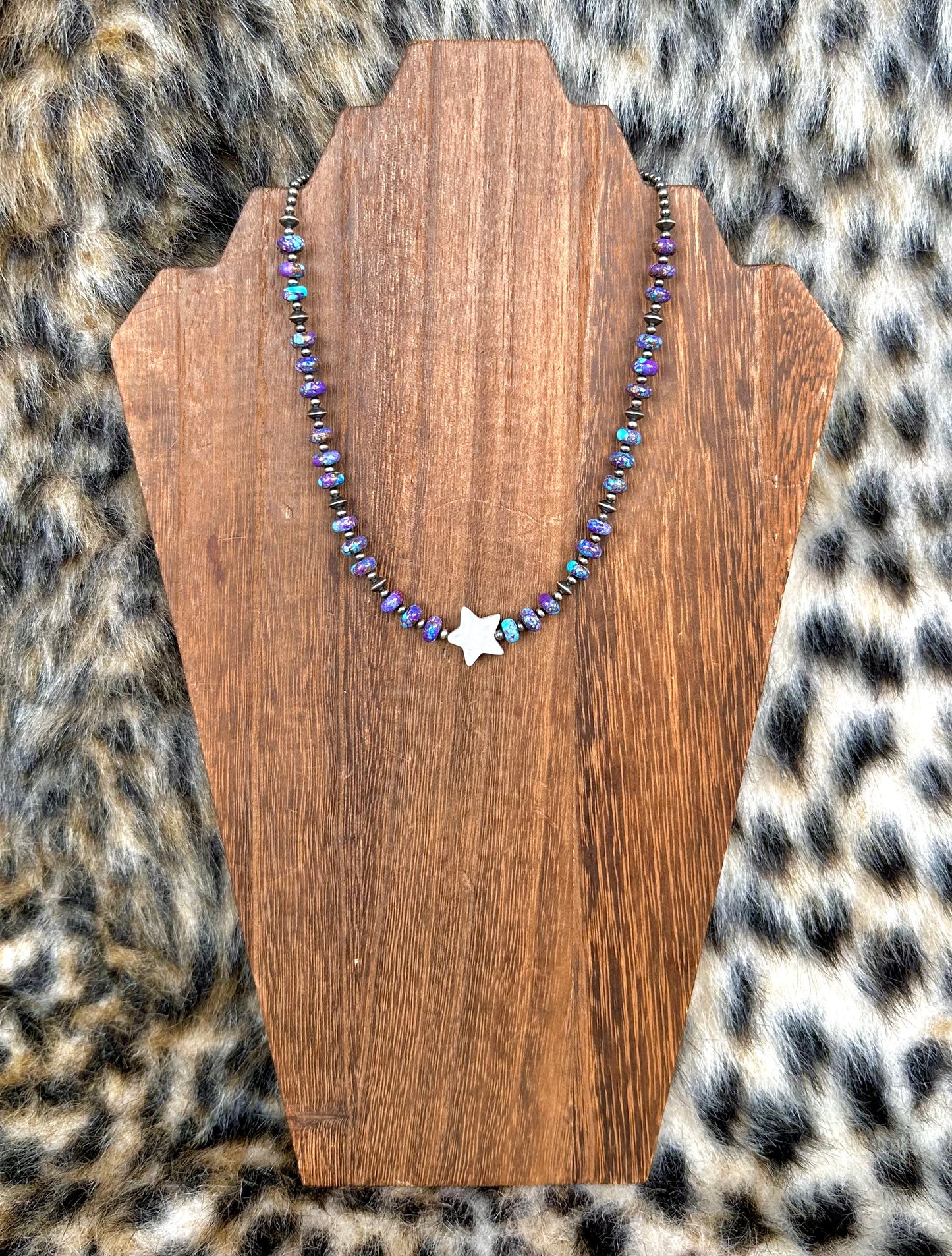 Purple Dahlia Star Necklace