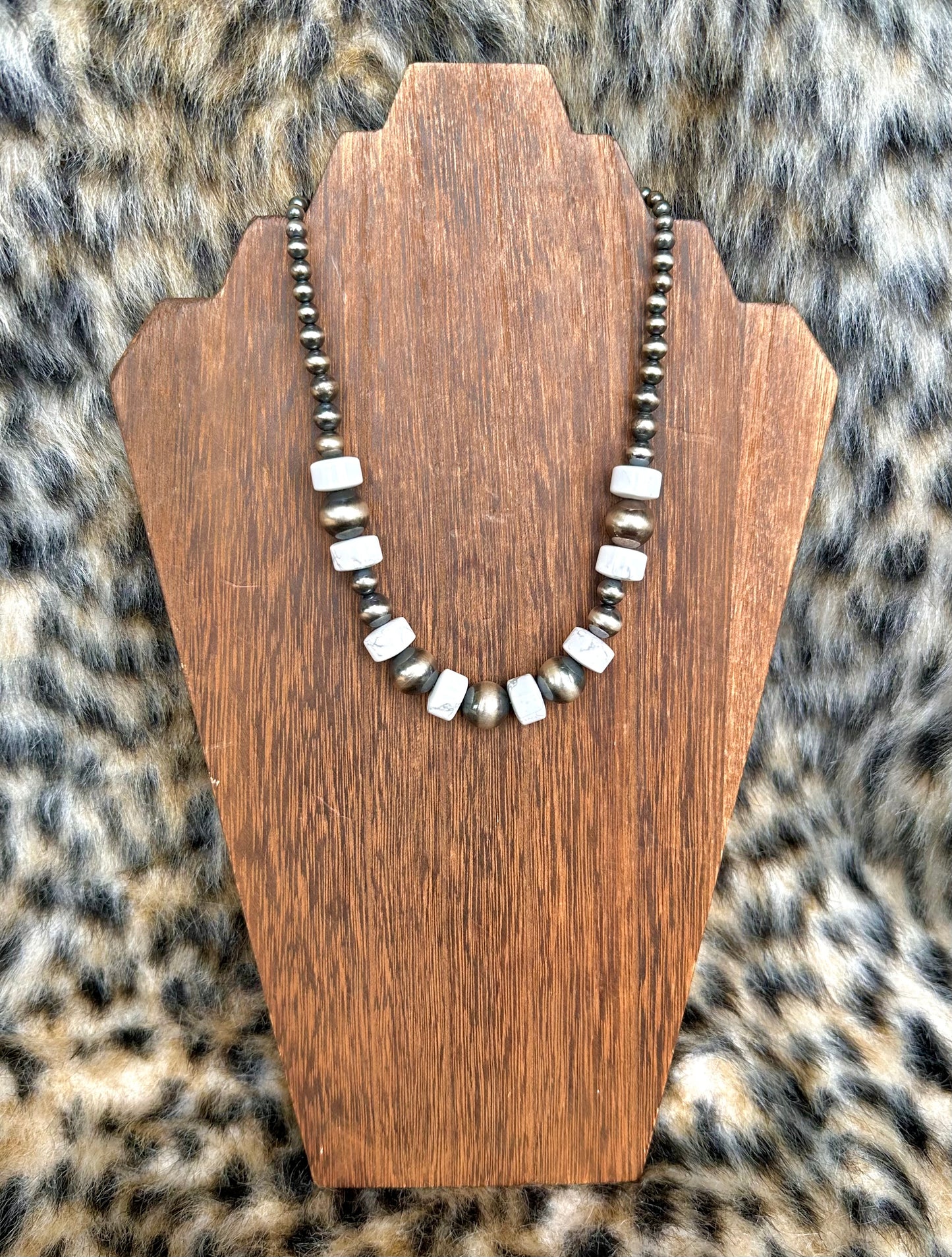 5-14mm Howlite Necklace