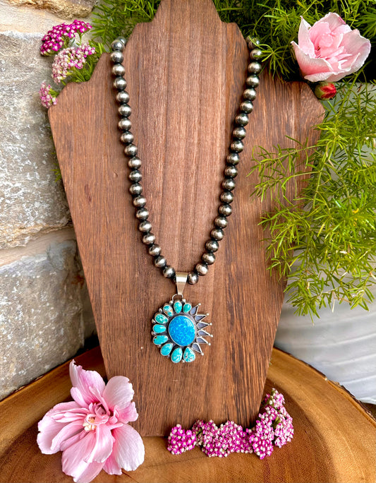 Turquoise Cluster Pendant